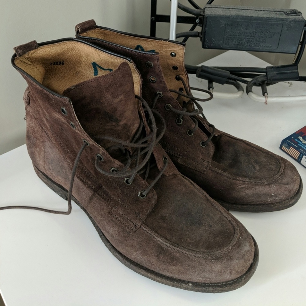 Vintage suede designer John A. Frye boots